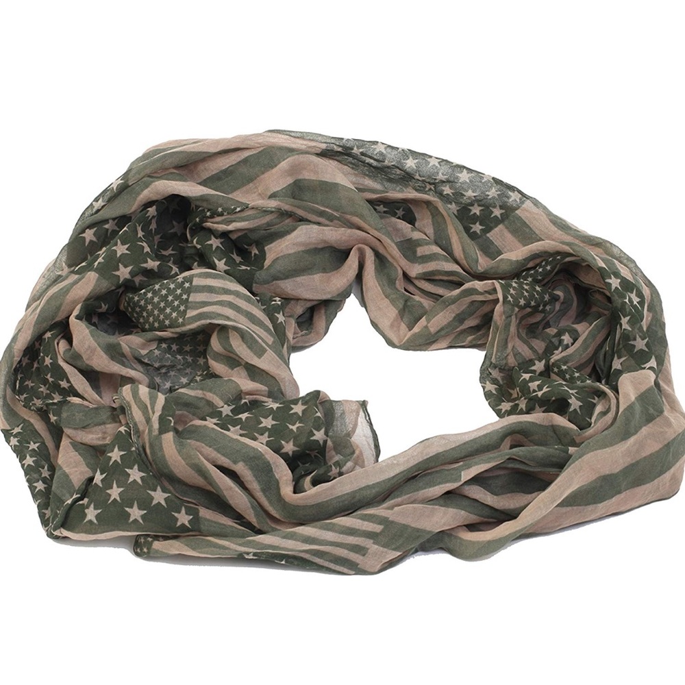 3 Scarves - American Flag Infinity Scarf